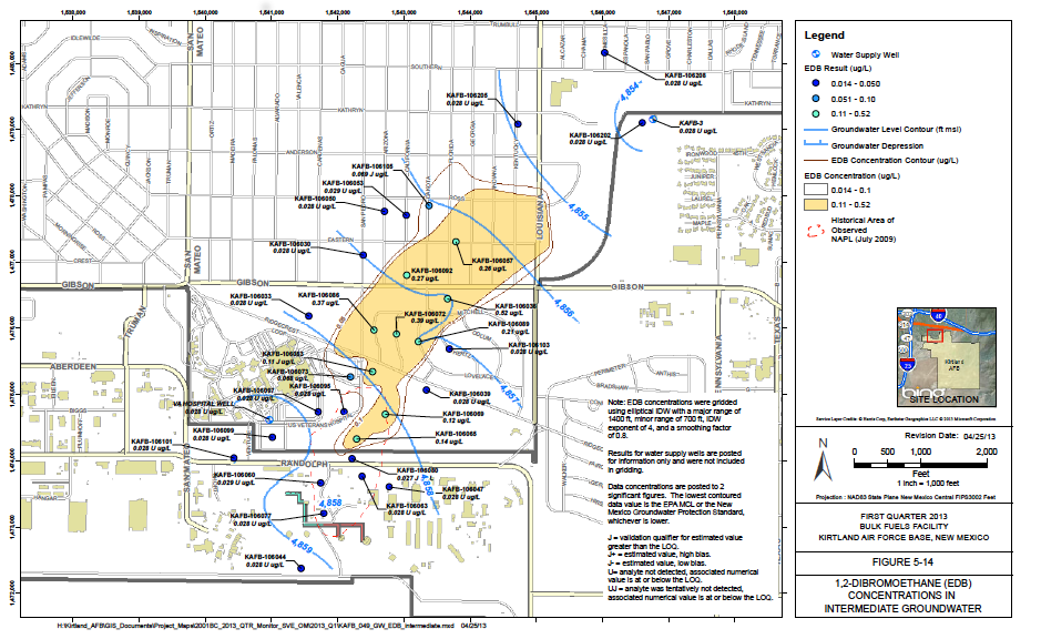 EDB Plume Map | Intermediate | 2013 qtr 1